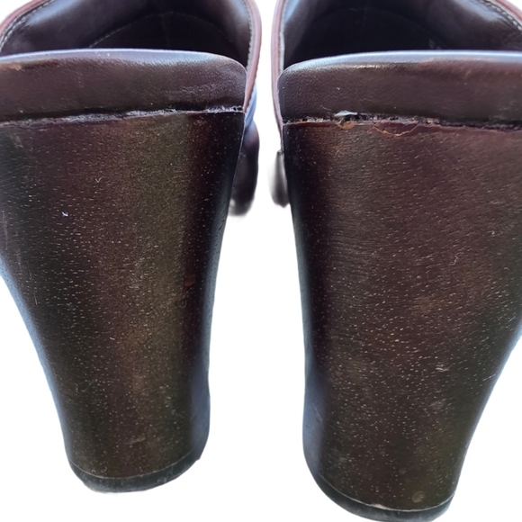 Dansko Rae Brown Leather Studded Heel Clog Mules - Size 41 - Picture 10 of 16